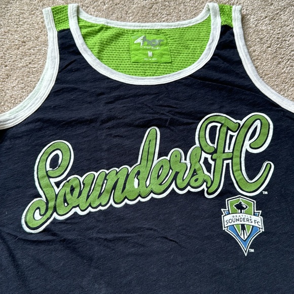 G-III 4her Sounders FC high low racer back tank top size medium - Picture 2 of 4